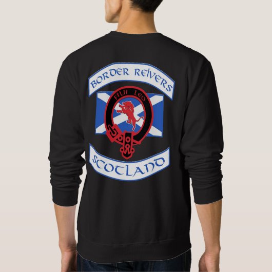 ボーダーReiversのバイクもしくは自転車に乗る人のスエットシャツ-メンズ スウェットシャツ (裏面)