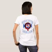 ボーダーReivers -バイクもしくは自転車に乗る人のティー-レディース Tシャツ (裏面フル)