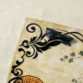 ボーダーv1を持つオレンジ人魚 ビーチタオル (インサイチュ)