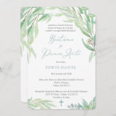 ボーチスペインのゾボーイバプテスマ&ファースト誕生日 招待状 (正面/裏面)