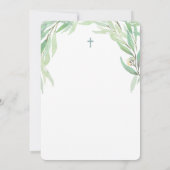 ボーチスペインのゾボーイバプテスマ&ファースト誕生日 招待状 (裏面)