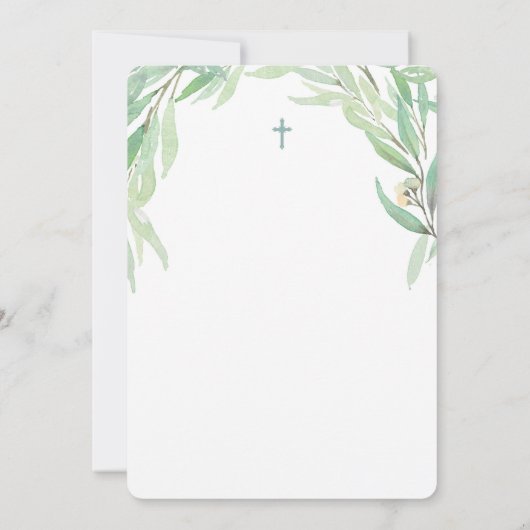 ボーチスペインのゾボーイバプテスマ&ファースト誕生日 招待状 (裏面)