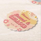 ボーッとグルーヴ婚約したィーなレトロデイジーバチェロレッテ ペーパーコースター (アングル)