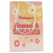 ボーッとグルーヴ婚約したィーなレトロデイジーバチェロレッテ ミディアムペーパーバッグ (正面)