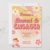 ボーッとグルーヴ婚約したィーなレトロデイジーバチェロレッテ 招待状 (正面)