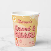 ボーッとグルーヴ婚約したィーなレトロデイジーバチェロレッテ 紙コップ (正面)