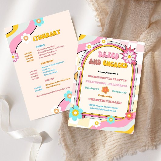 ボーッと婚約したバチェロレッテの週末の旅程 招待状