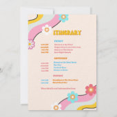 ボーッと婚約したバチェロレッテの週末の旅程 招待状 (裏面)