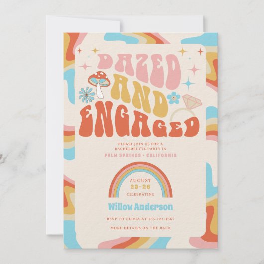 ボーッと婚約したバチェロレッテの週末の旅程 招待状 (正面)