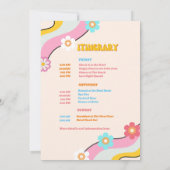 ボーッと婚約したバチェロレッテの週末の旅程 招待状 (裏面)