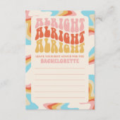 ボーッと婚約したバチェロレッテ アドバイスカード (正面)