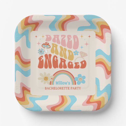 ボーッと婚約したバチェロレッテ ペーパープレート (正面)