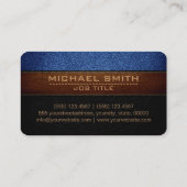 ボーッモダントブルーとブラックレザールック 名刺 (裏面)