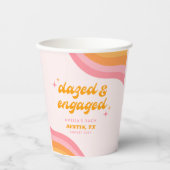 ボーッ婚約したド&グルービーピンク&オレンジバチェロレッテ 紙コップ (正面)