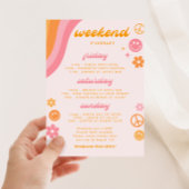 ボーッ婚約したド&ピンク&オレンジバチェロレッテ週末 招待状