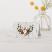 ボーッ素朴グの木のアントラーフローラテーブルカード プレイスカード (裏面)