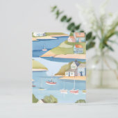 ボーツの入り江 | モダン水絵を描色 ポストカード (スタンド正面)