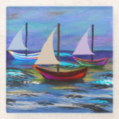 ボーツアットシーフリースブランケット装飾用クッション ガラスコースター (正面)