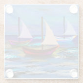 ボーツアットシーフリースブランケット装飾用クッション ガラスコースター (裏面)