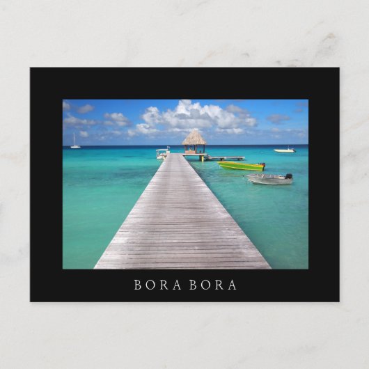 ボーツアットジェットインボラブラック文字ポストカード ポストカード (正面)