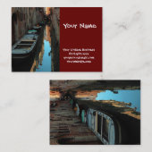 ボーツオンカナルウォーターヴェニスイタリア建物 名刺 (正面/裏面)