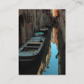 ボーツオンカナルウォーターヴェニスイタリア建物 名刺 (裏面)