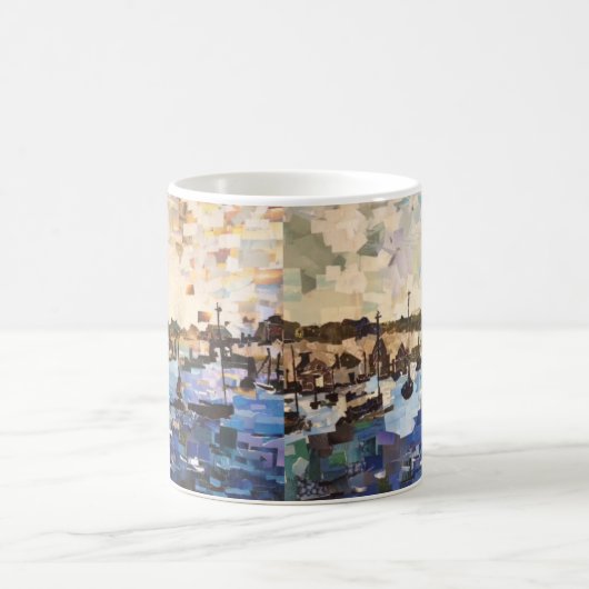 ボーツオンレイクエリー紙コラージュマグ コーヒーマグカップ (中央)