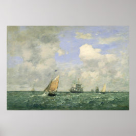 ボーツ離れズルアーブル – ユージェーンブダンファインアート ポスター