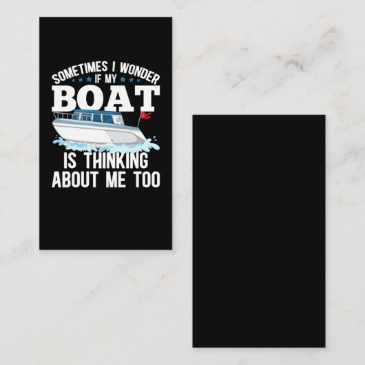 ボーテおもしろいィングキャプテンセイリングユーモア 名刺 (正面/裏面)