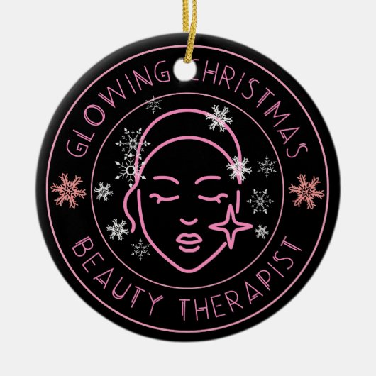 ボーティシアンクリスマスギフト美しいサロン セラミックオーナメント (正面)