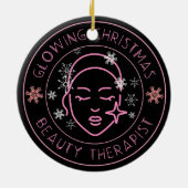 ボーティシアンクリスマスギフト美しいサロン セラミックオーナメント (裏面)