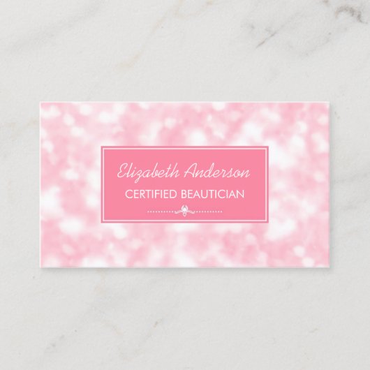 ボーティシエレガントアンピンク《写真》ぼけ味美しいサロン 名刺 (正面)