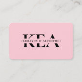 ボーティシャンエステティシャンピンクパステルモダン 名刺 (正面)