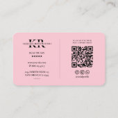 ボーティシャンエステティシャンピンクパステルモダン 名刺 (裏面)