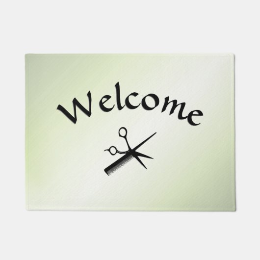 ボーティシャンデザインアップルグリーン ドアマット (正面)