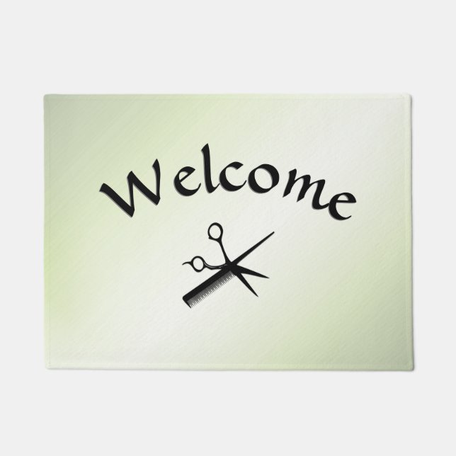 ボーティシャンデザインアップルグリーン ドアマット (正面)