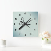 ボーティシャンデザイングリーン スクエア壁時計 (ホーム)