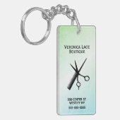 ボーティシャンデザインブルーグリーン キーホルダー (正面左)