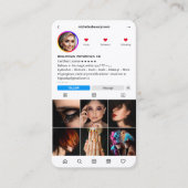 ボーティシャン美しいサロンインスタグラムホワイトモダン 名刺 (正面)