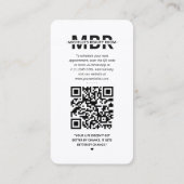 ボーティシャン美しいサロンインスタグラムホワイトモダン 名刺 (裏面)