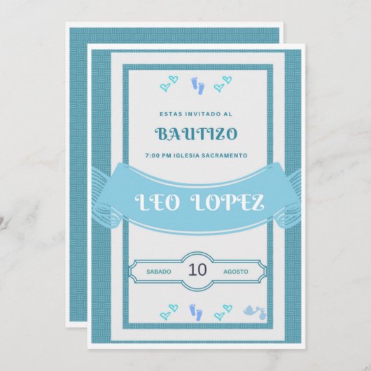 ボーティゾインヴィタシオンニニョ 招待状 (正面/裏面)