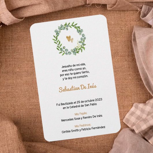 ボーティゾエスタンピタエスタンパブックマークバプテスマ 案内状