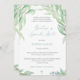 ボーティゾ2doアニョ、ボーイバプテスマ2nd スペインの誕生日 招待状