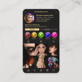 ボーティモダンシアンモノグラムブラック金ゴールドインスタグラム 名刺 (正面)