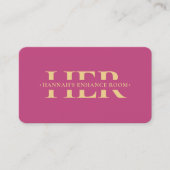 ボーティモダンシャンエステティシャンピンク 名刺 (正面)