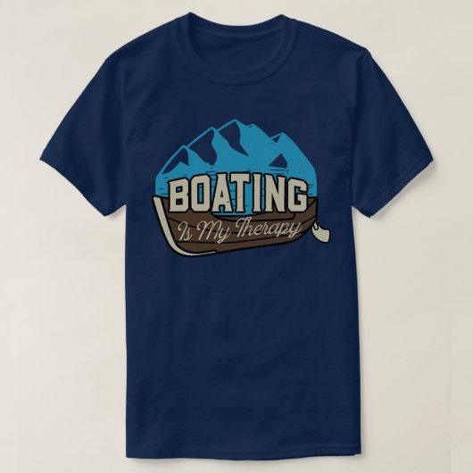 ボーティンイズマイセラピーレイク魚釣りキャンプ Tシャツ (デザイン正面)