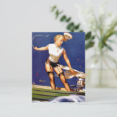 ボーティングのピンアップ ポストカード (スタンド正面)