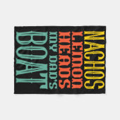 ボーティングセーリングナチョスレモンヘッズマイパパズボートR フリースブランケット (正面(横))