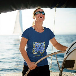 ボーティングタコエレガントブルーパーソナル Tシャツ