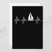 ボーティングハートビート船セーラークルーズ好きグル サンキューカード (正面/裏面)